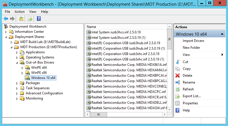 mdt 2013 out of box drivers